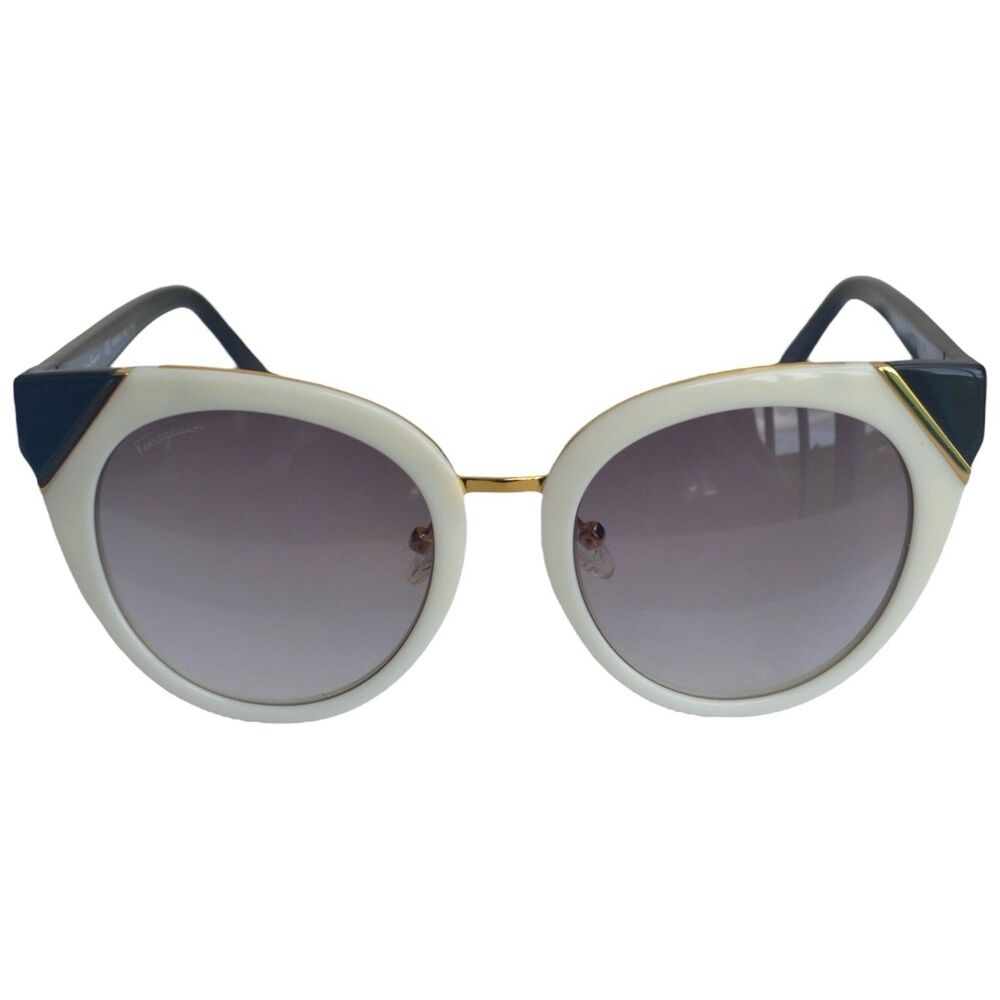 Salvatore Ferragamo SF835S Sunglasses Ivory/Dark Plum, 100% Authentic for Women - Picture 12 of 16